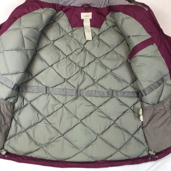 LL Bean Womens Goose Down Baxter State Parka Jacket Faux Fur Trim Removable Hood - Picture 5 of 13